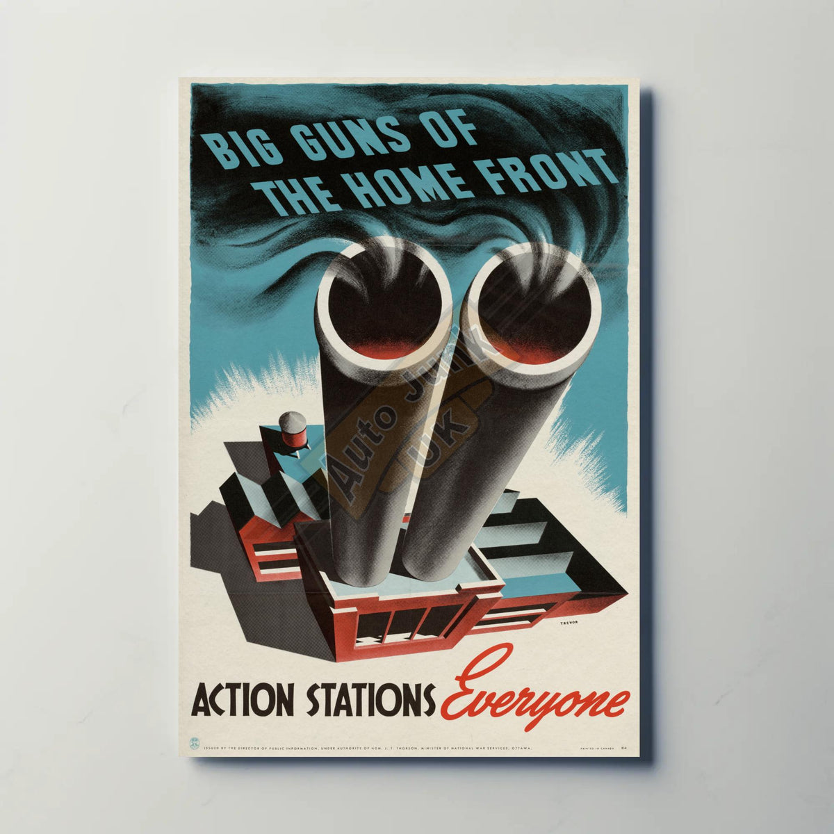 Big Guns of the Home Front Metal Sign