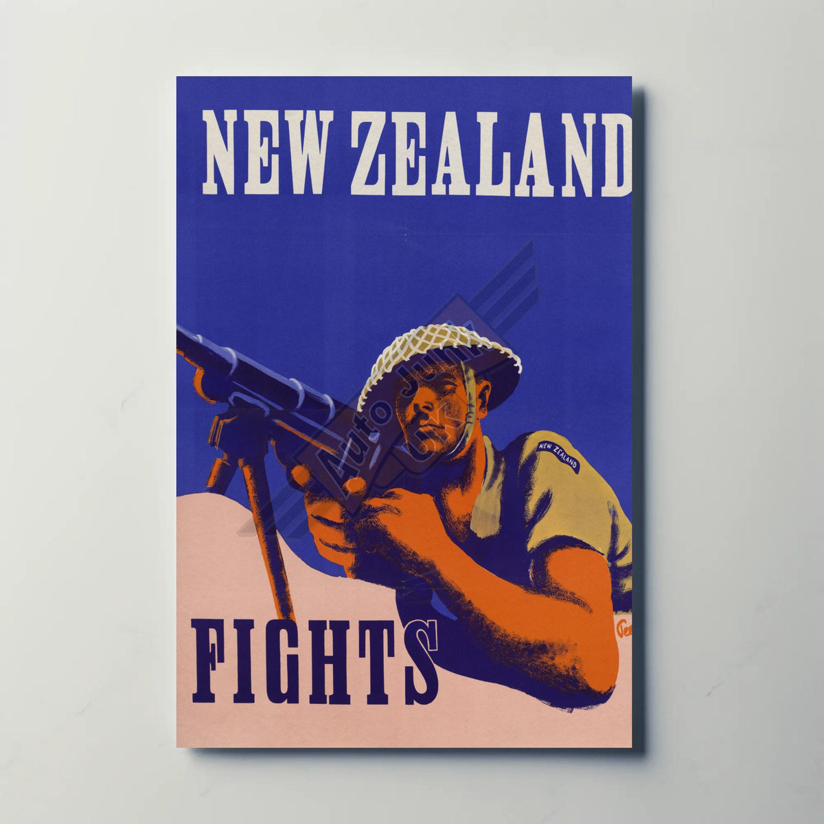 New Zealand Fights WW2 Metal Sign