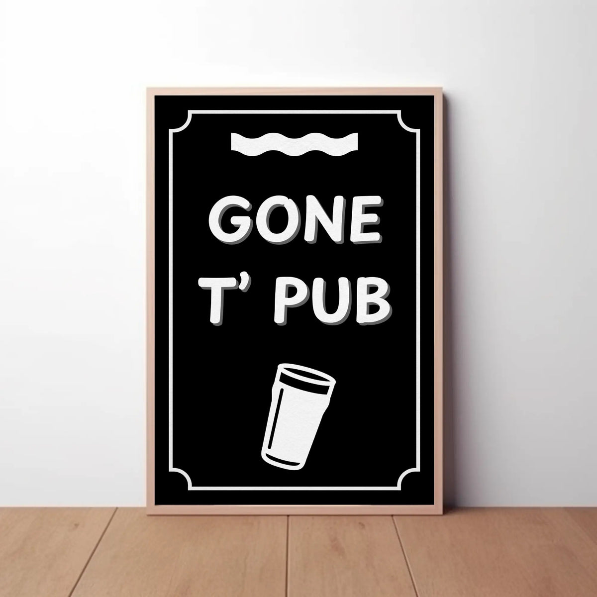 Gone T' Pub Paper Poster
