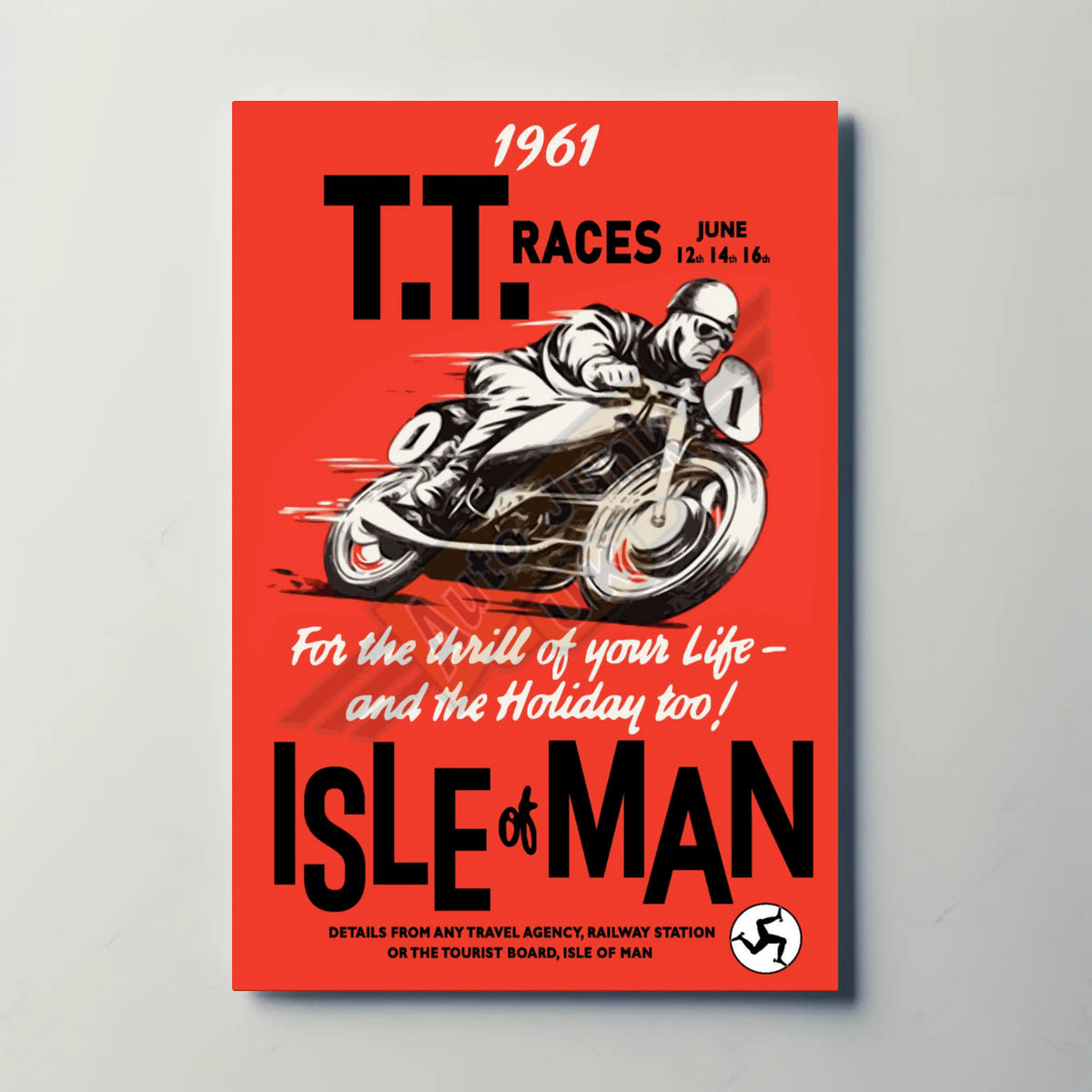 Isle of Man TT 1961 Paper Poster