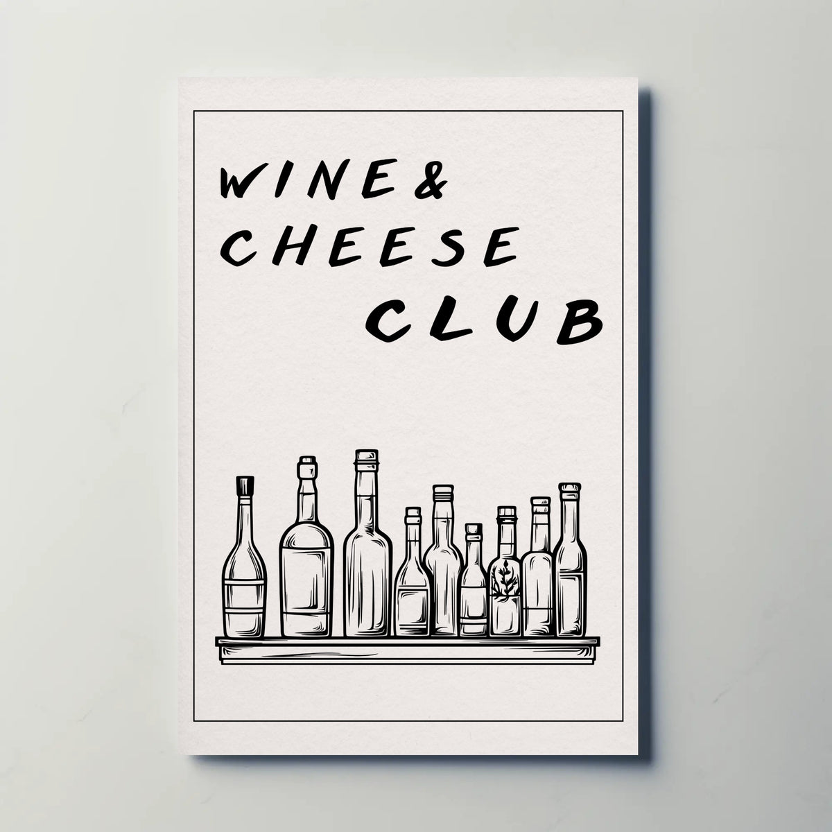 Wine & Cheese Club Paper Poster