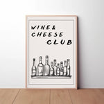Wine & Cheese Club Paper Poster