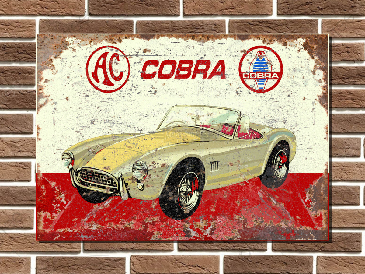 AC Cobra Metal Sign