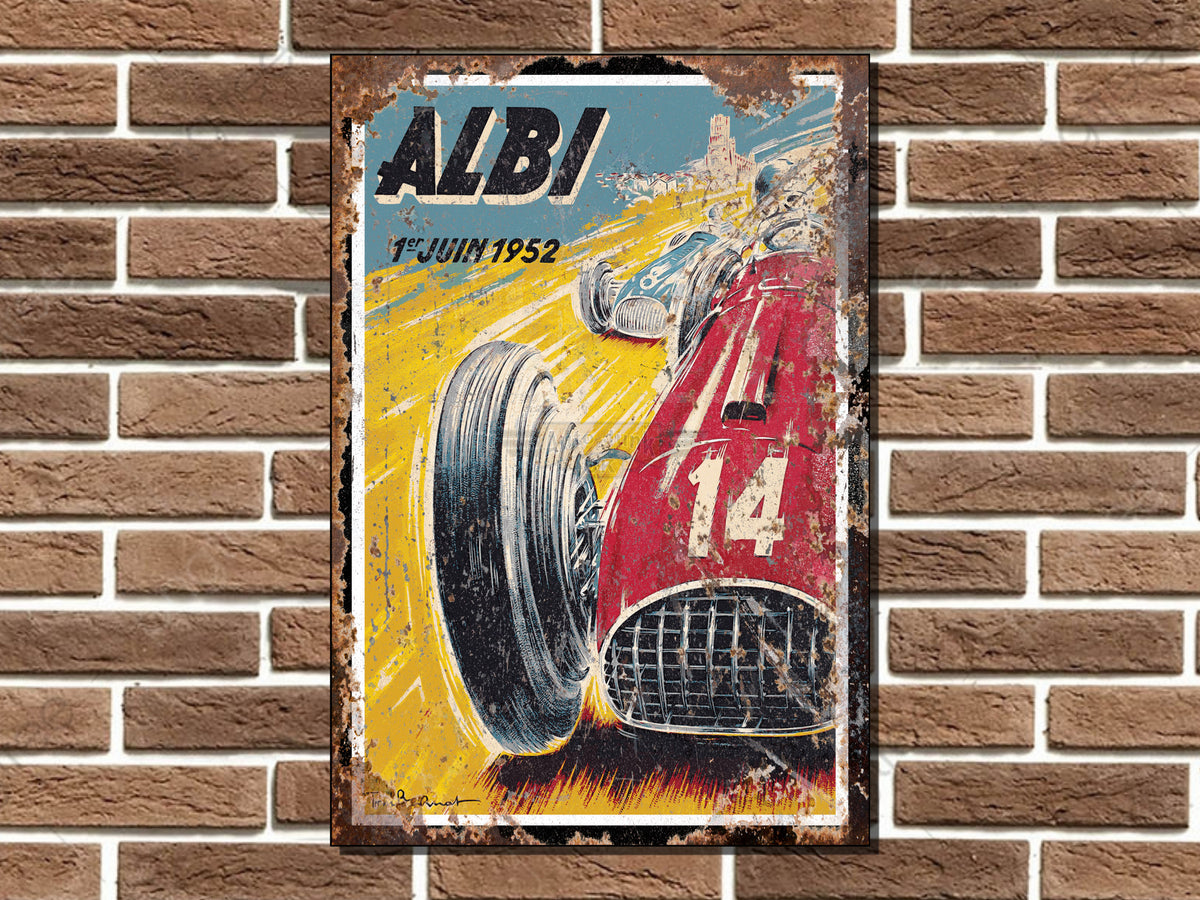 Albi Grand Prix Metal Sign