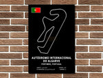 Autodromo Internacional do Algarve Portimao Circuit Layout Metal Sign