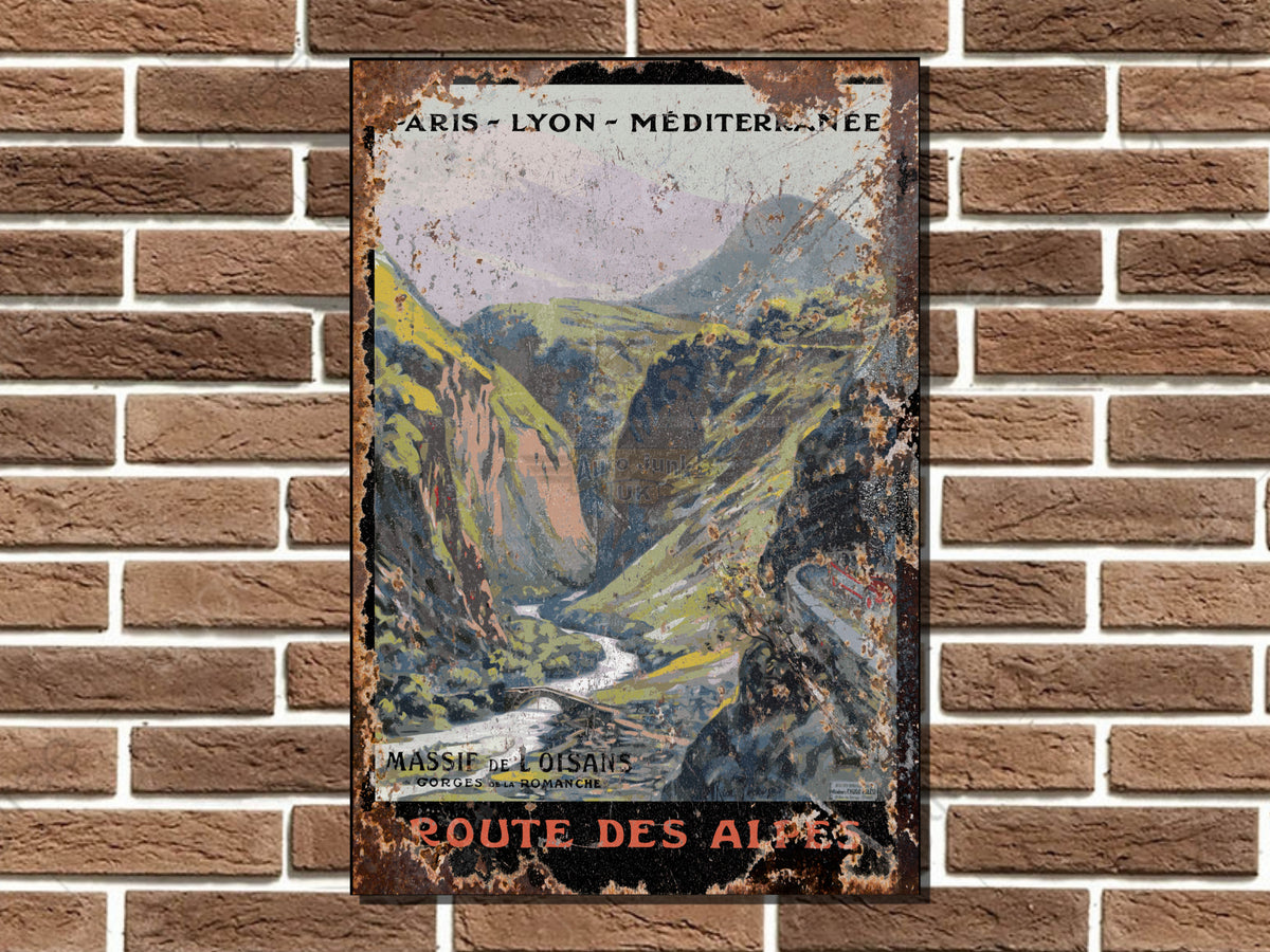 Route des Alpes Metal Sign