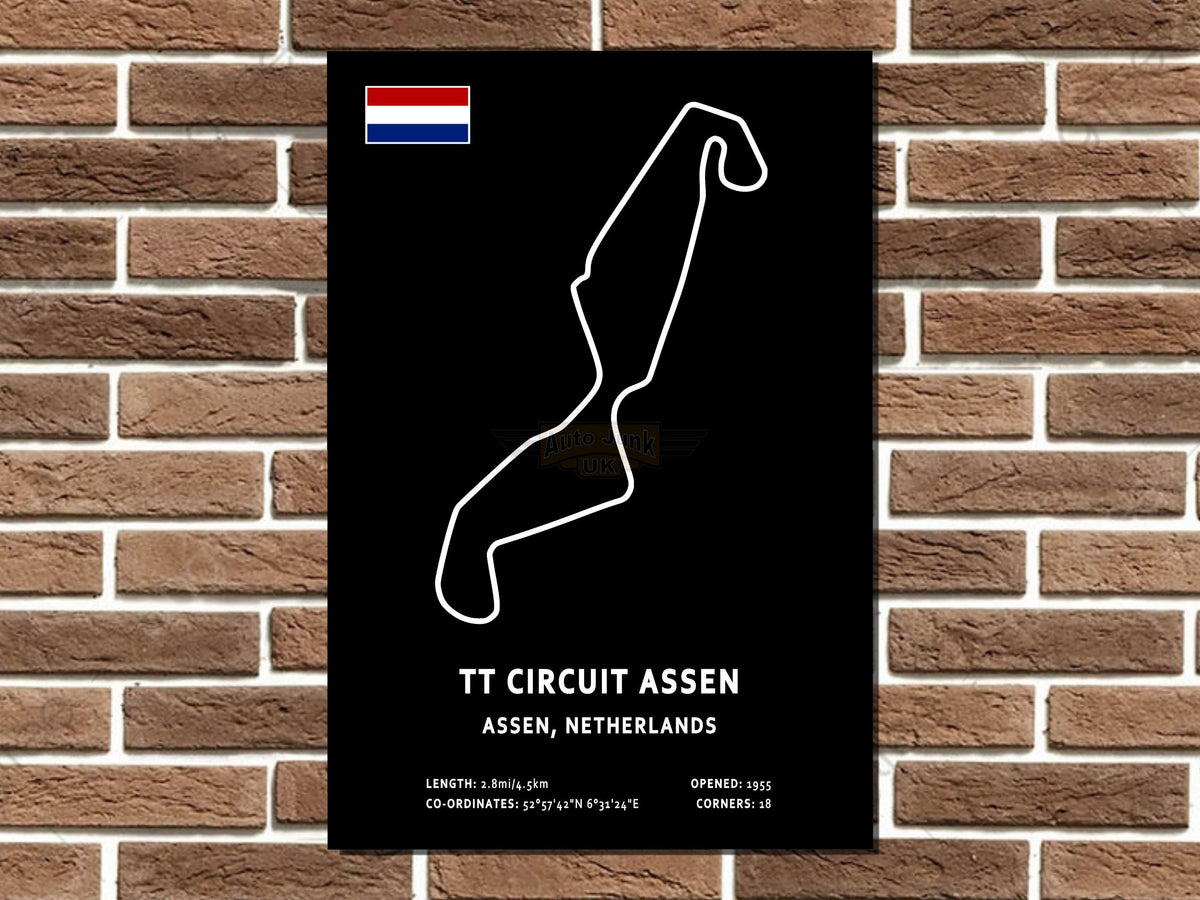 TT Circuit Assen Circuit Layout Metal Sign