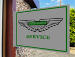Aston Martin Service Double Sided Metal Flange Sign