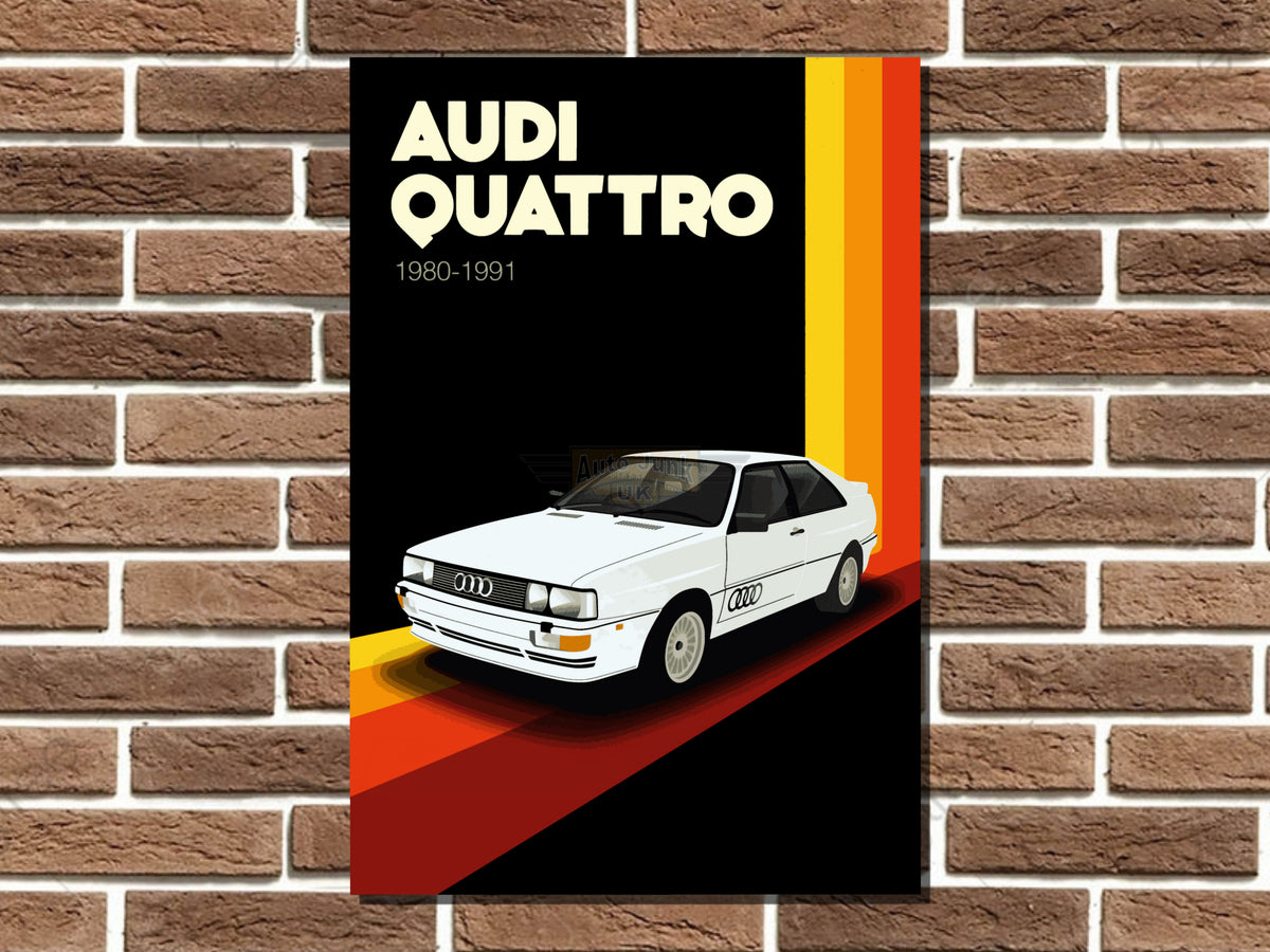 Audi Quattro Metal Sign