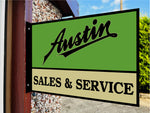 Austin Sales & Service Double Sided Metal Flange Sign