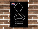 Brands Hatch Circuit Layout Metal Sign