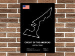 Circuit of the Americas Circuit Layout Metal Sign