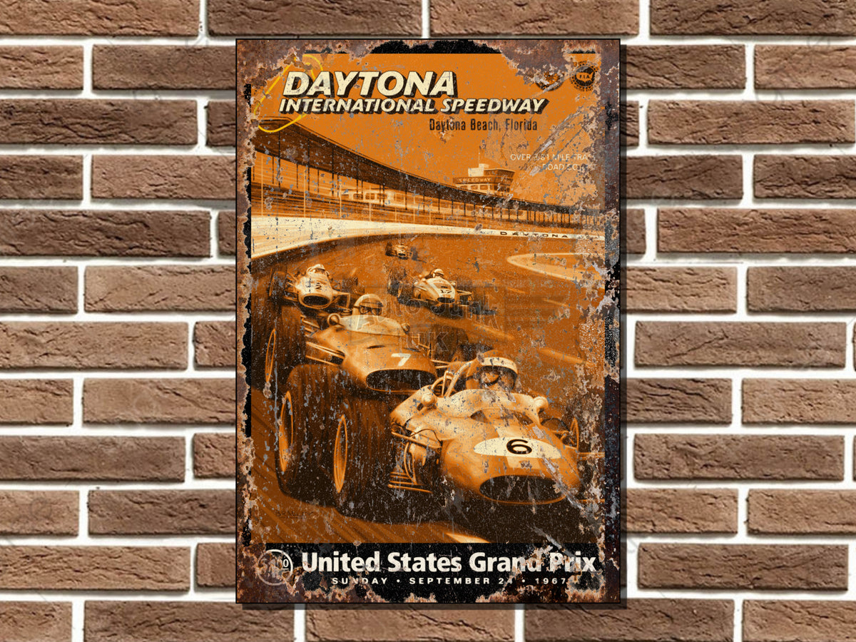 Daytona Speedway Grand Prix Metal Sign