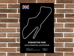 Donington Park Circuit Layout Metal Sign