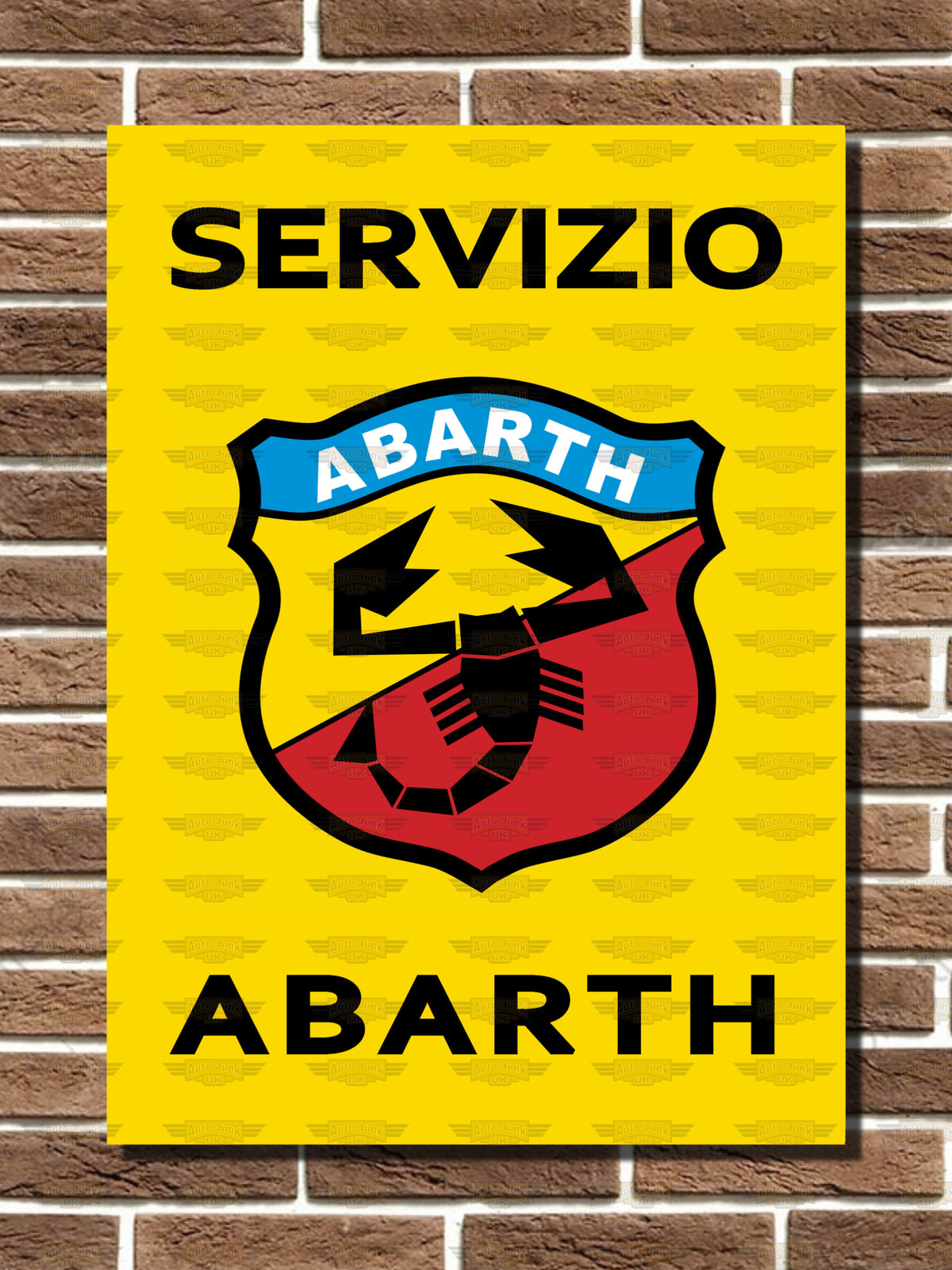Abarth Servizio Metal Sign