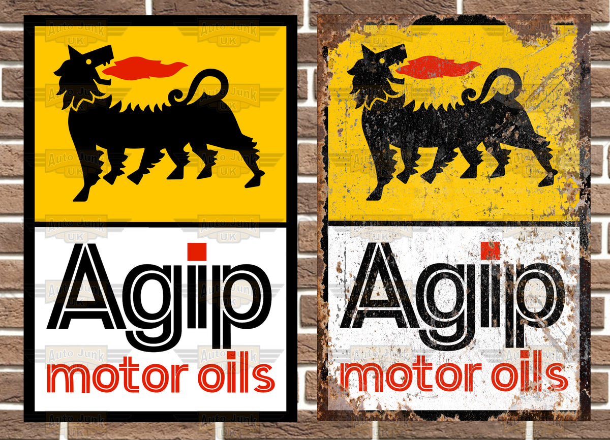 Agip Motor Oils Metal Sign
