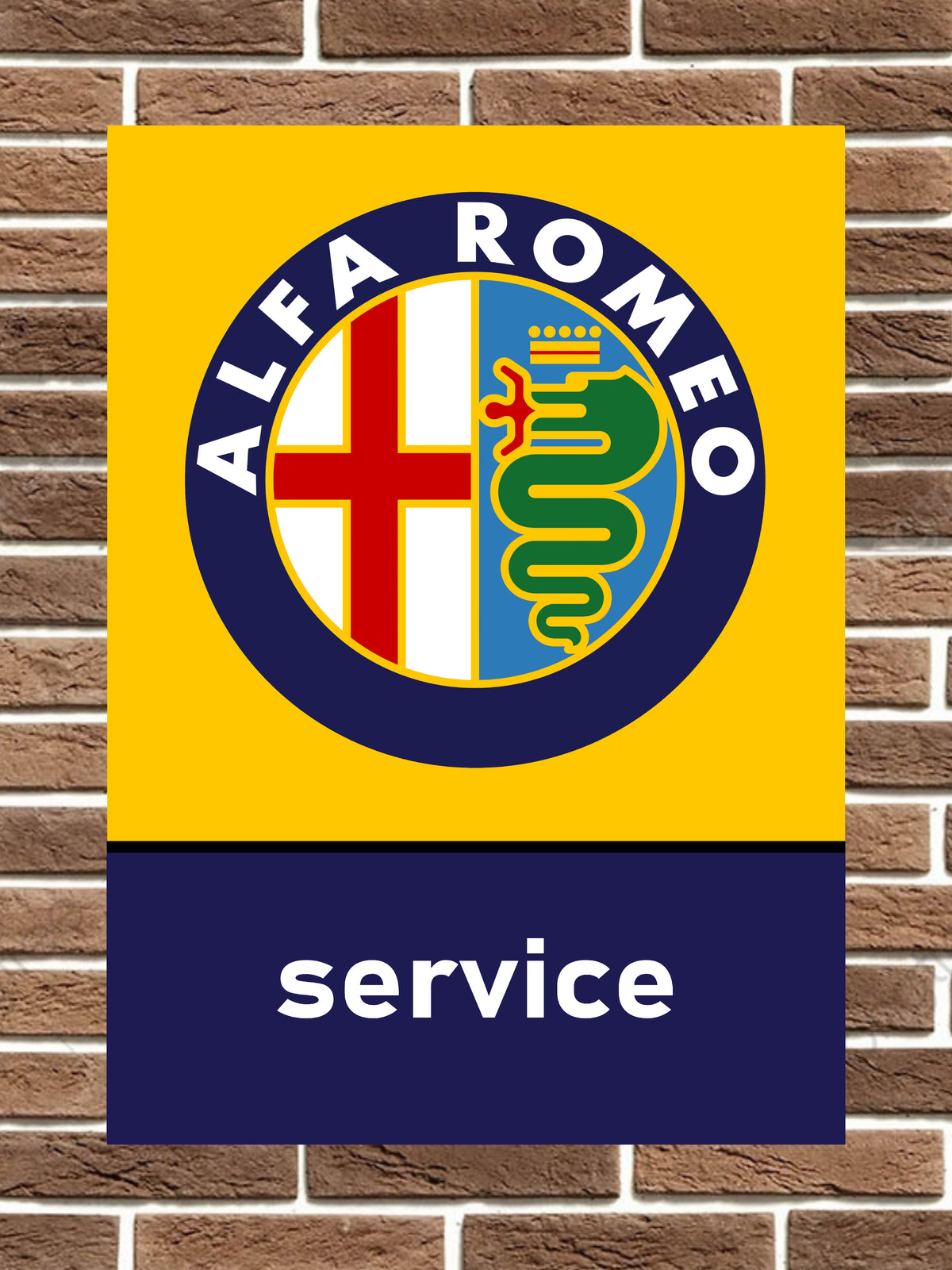Alfa Romeo Service Metal Sign