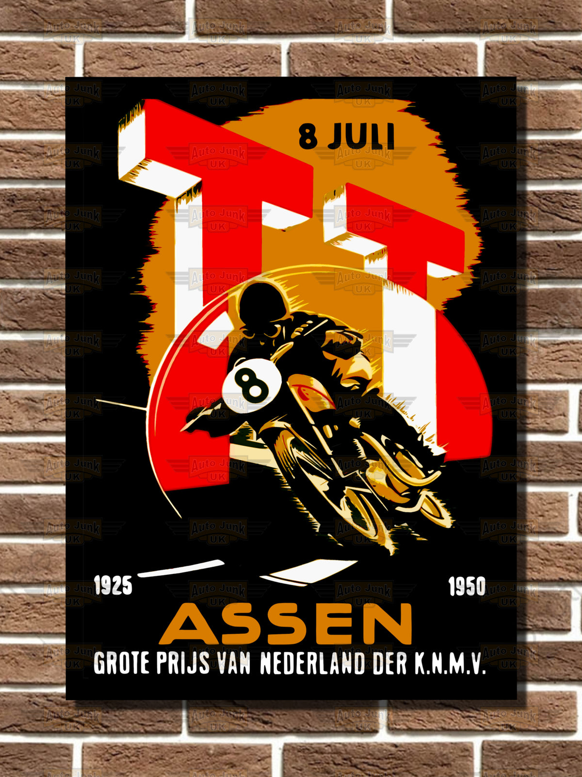 Assen TT Motorcycle Metal Sign
