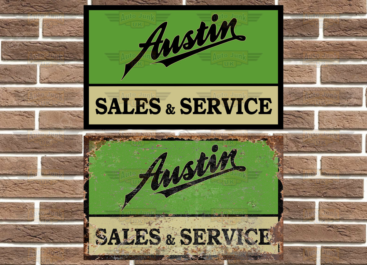 Austin Sales & Service Metal Sign