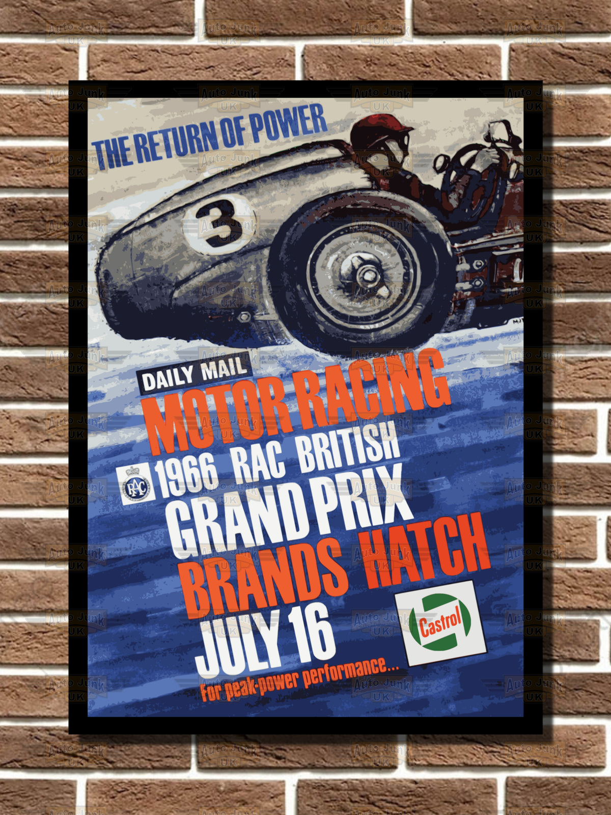 Brands Hatch British Grand Prix Metal Sign