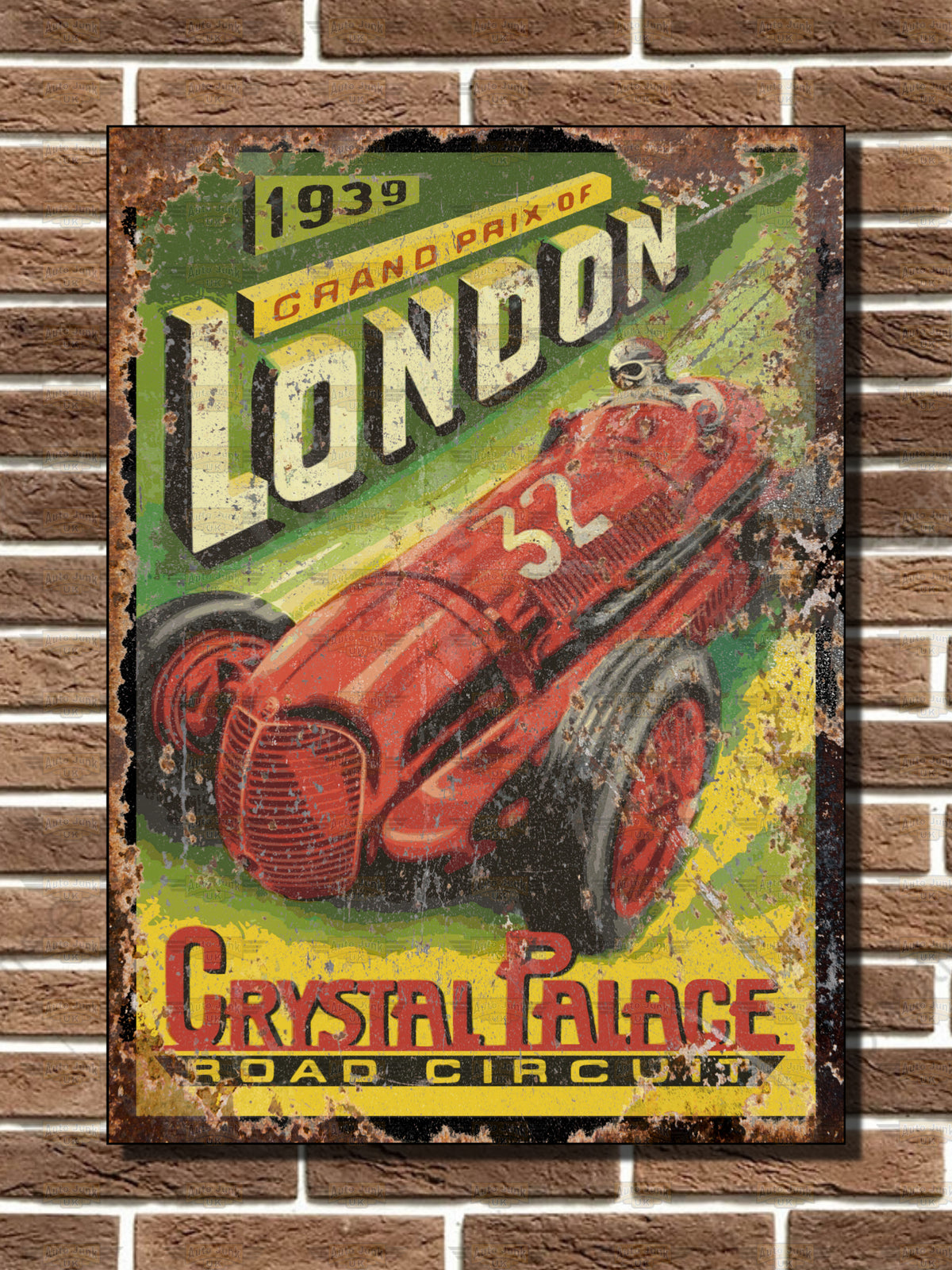 Crystal Palace London Grand Prix Metal Sign