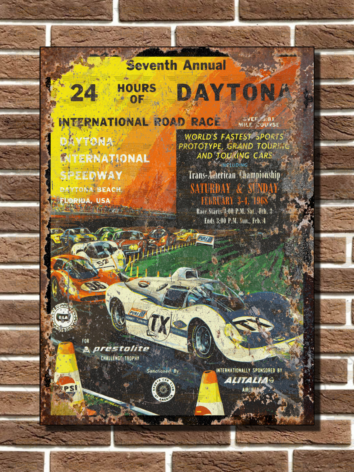 Daytona 24 Hours Metal Sign