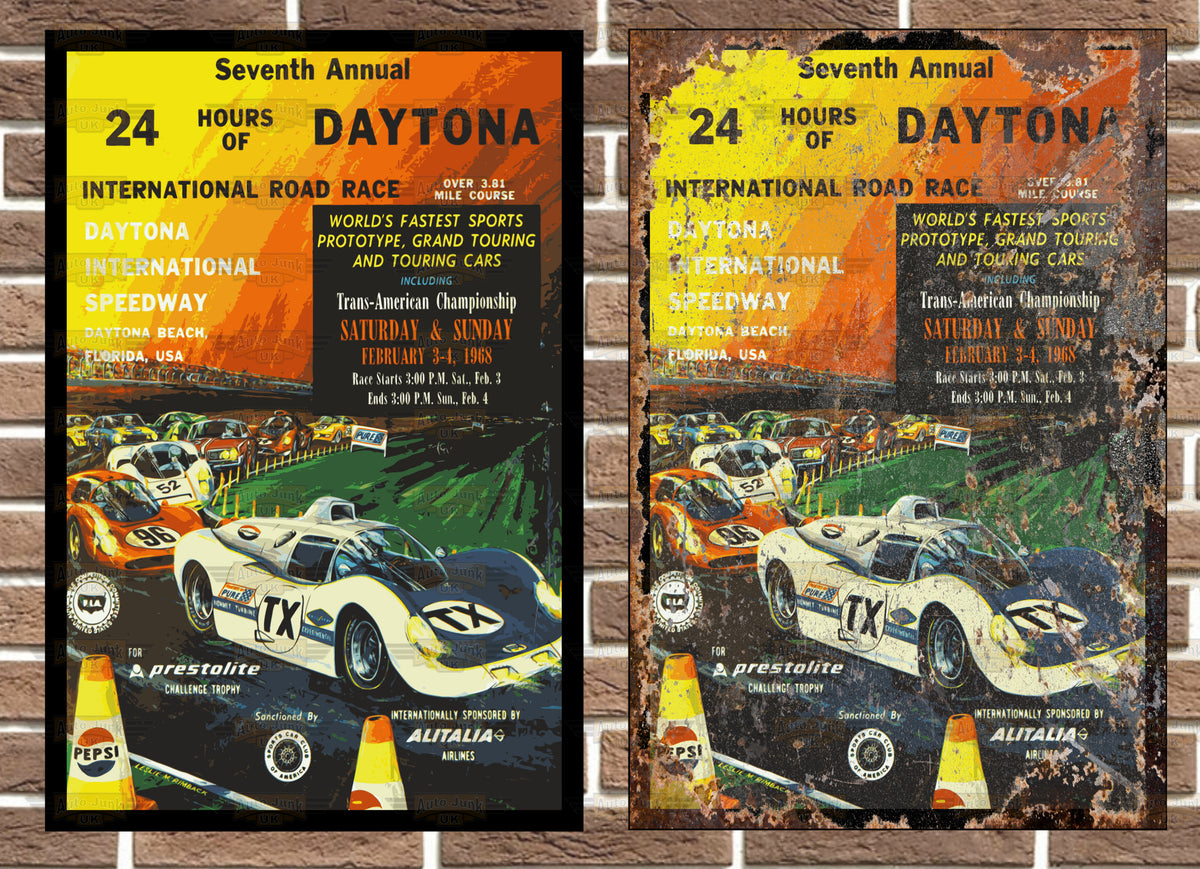 Daytona 24 Hours Metal Sign
