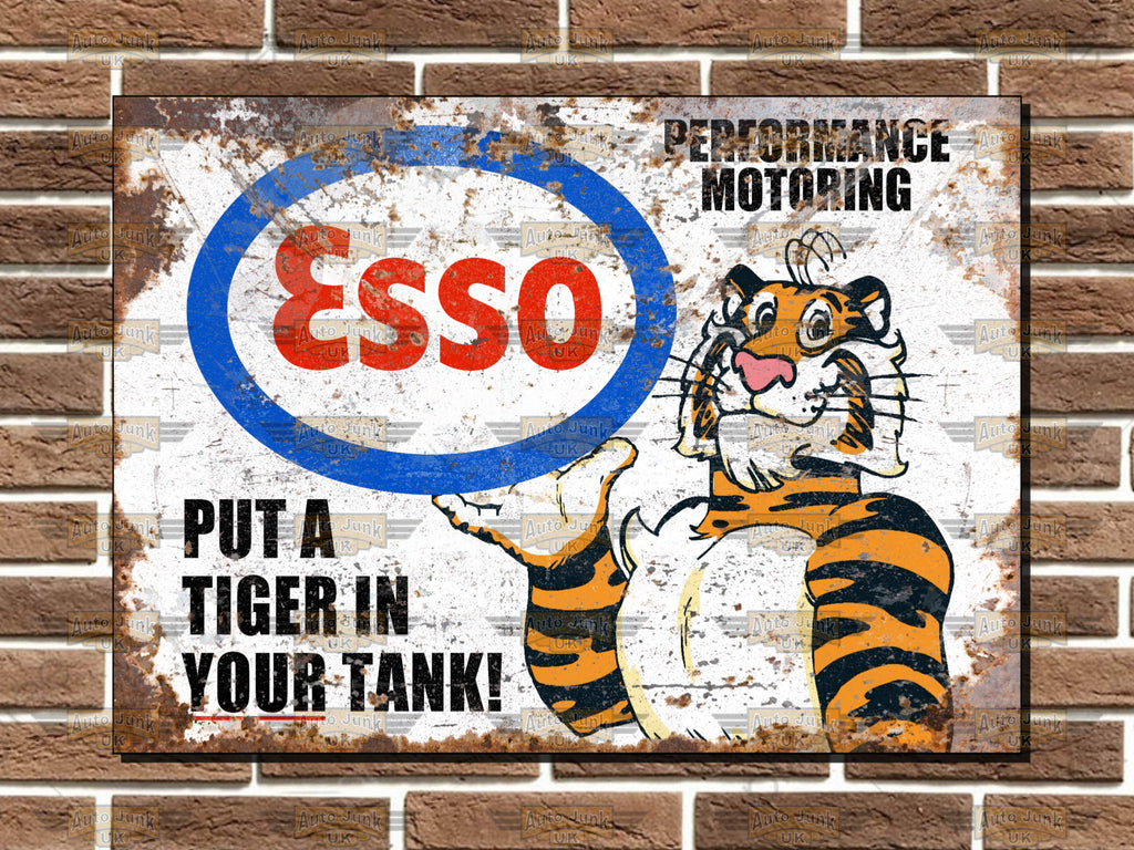 Esso Tiger Metal Sign – Auto Junk UK Ltd