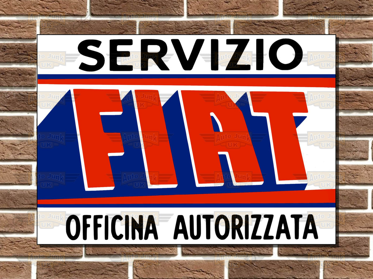 Fiat Service Metal Sign