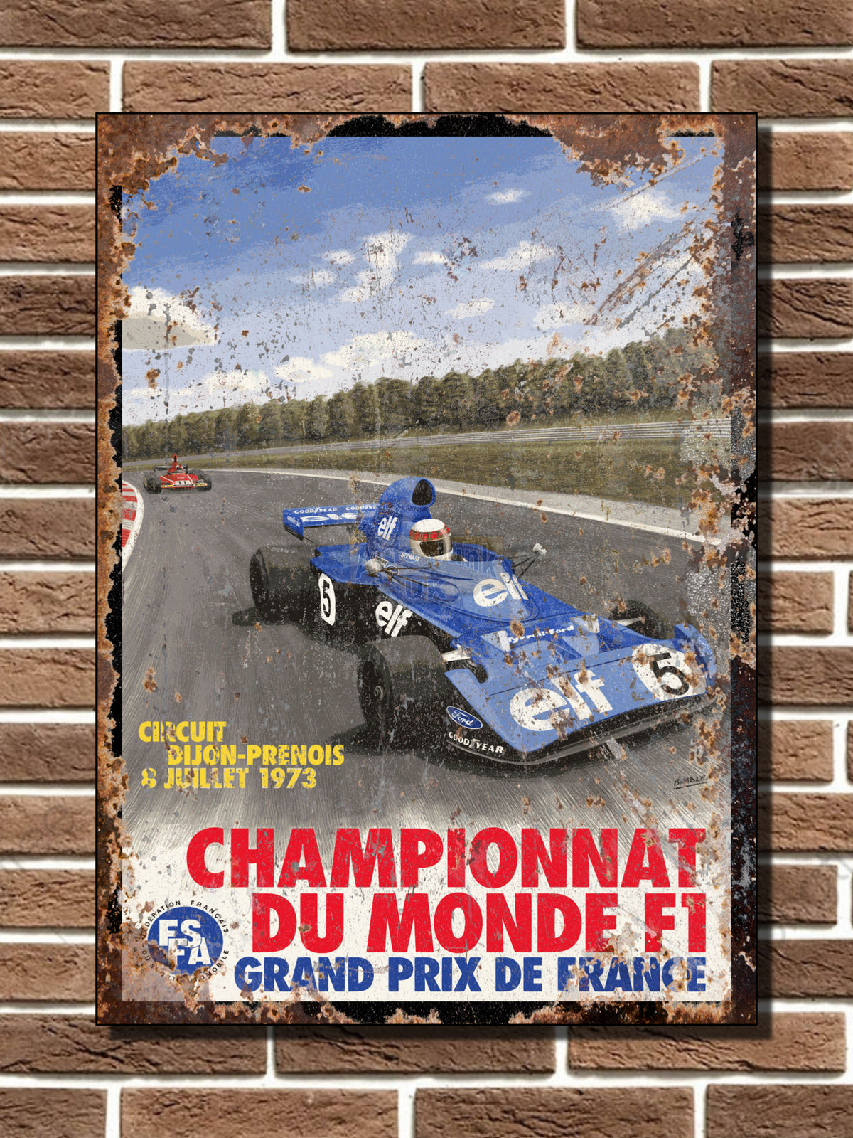 French Grand Prix Metal Sign