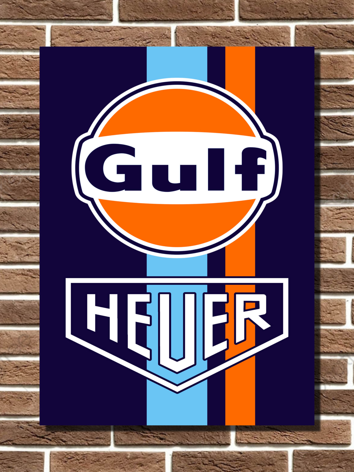 Gulf Heuer Metal Sign