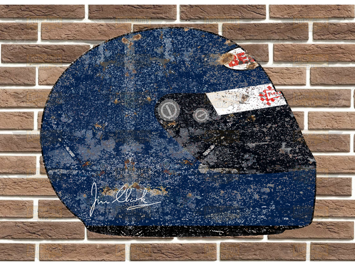 Jim Clark Tribute Replica Helmet Wall Plaque