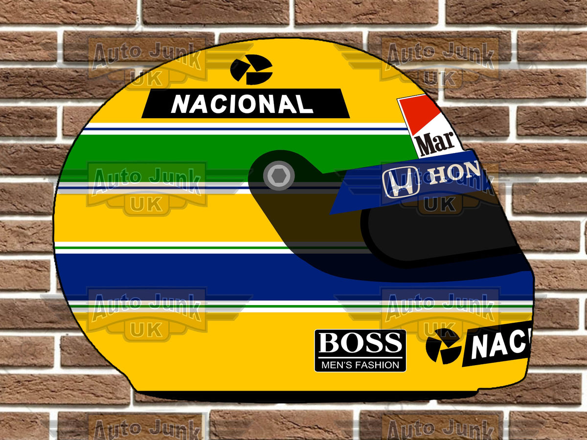 Ayrton Senna Replica McLaren Helmet Wall Plaque