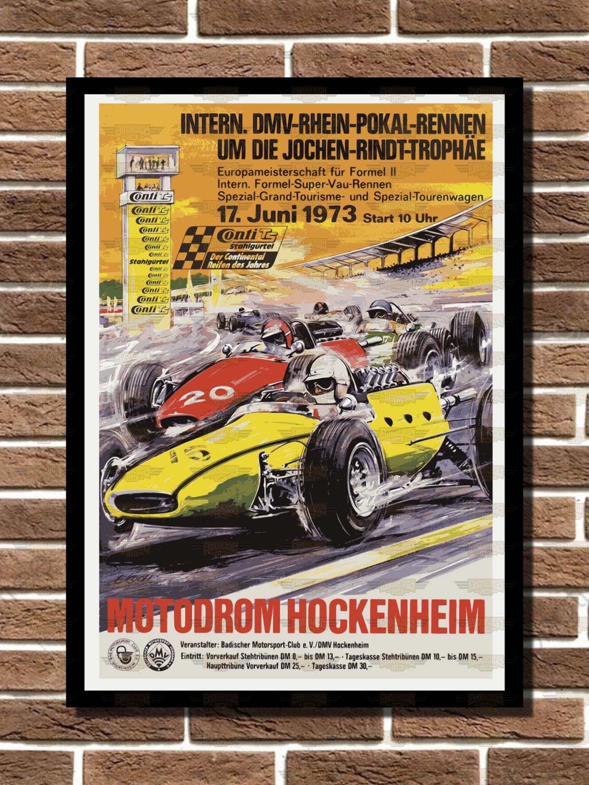 Hockenheim Jochen Rindt Trophy Metal Sign