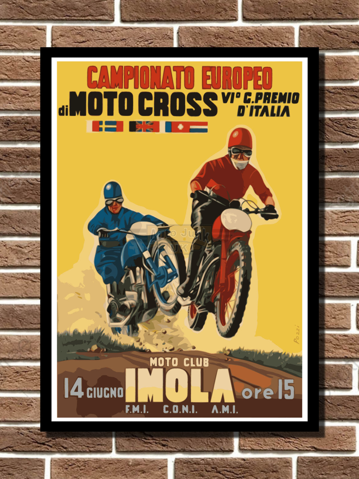 Imola Motocross Metal Sign