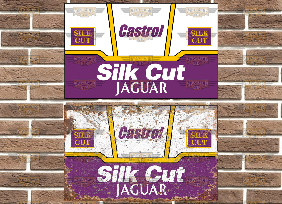 Jaguar Silk Cut Livery Metal Sign