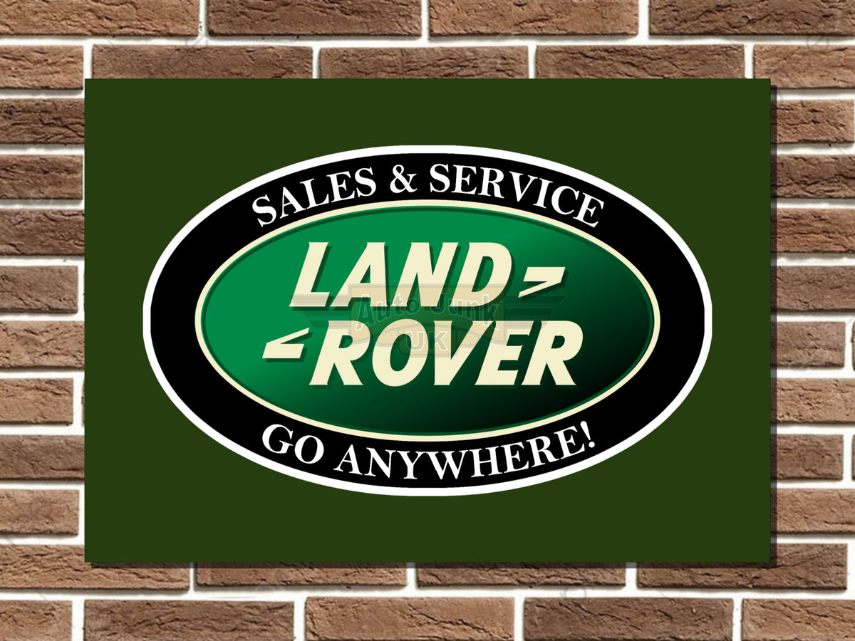 Land Rover Sales & Service Metal Sign