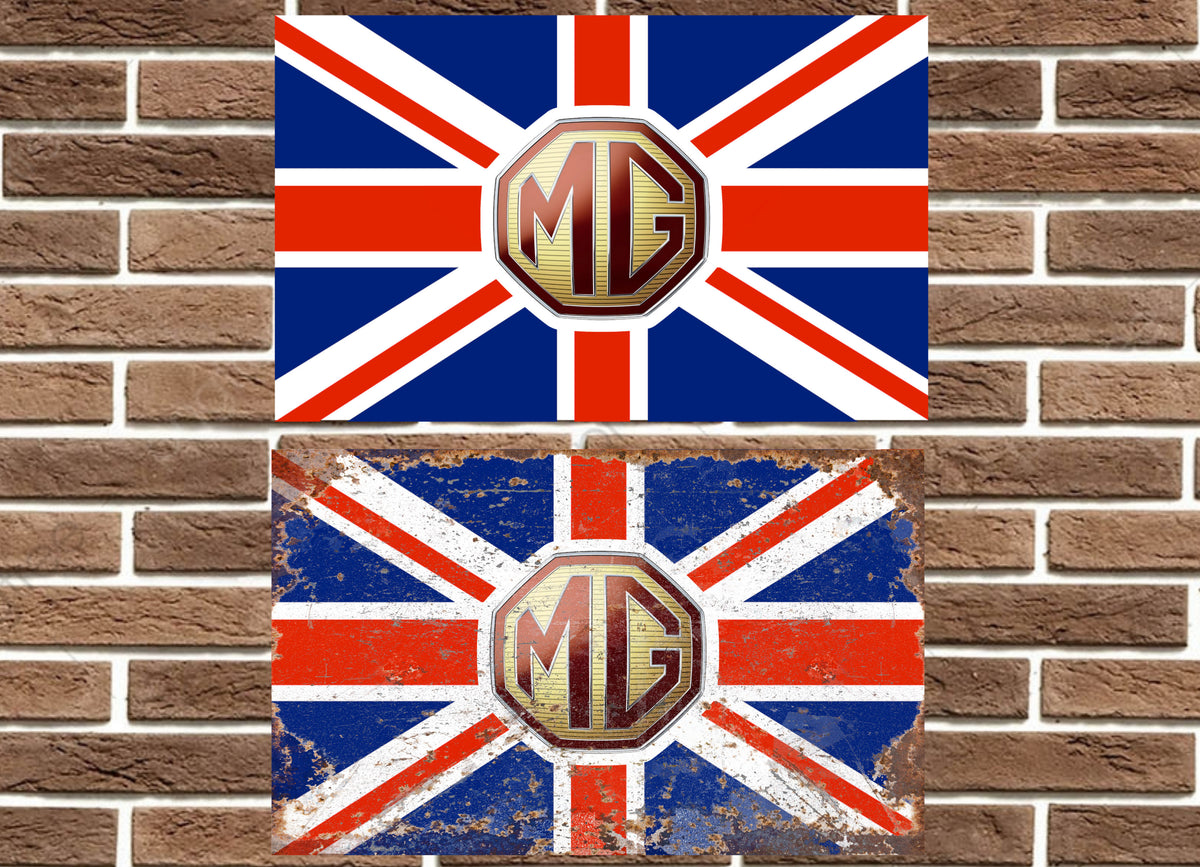 MG Union Jack Metal Sign
