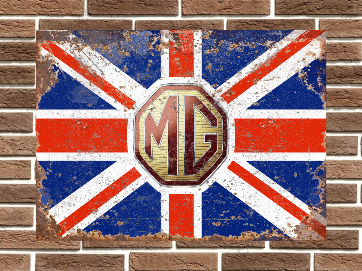 MG Union Jack Metal Sign