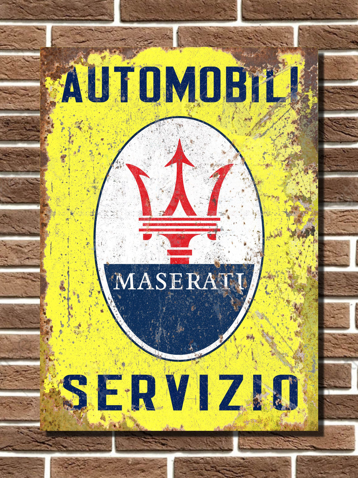 Maserati Automobili Servizio Metal Sign