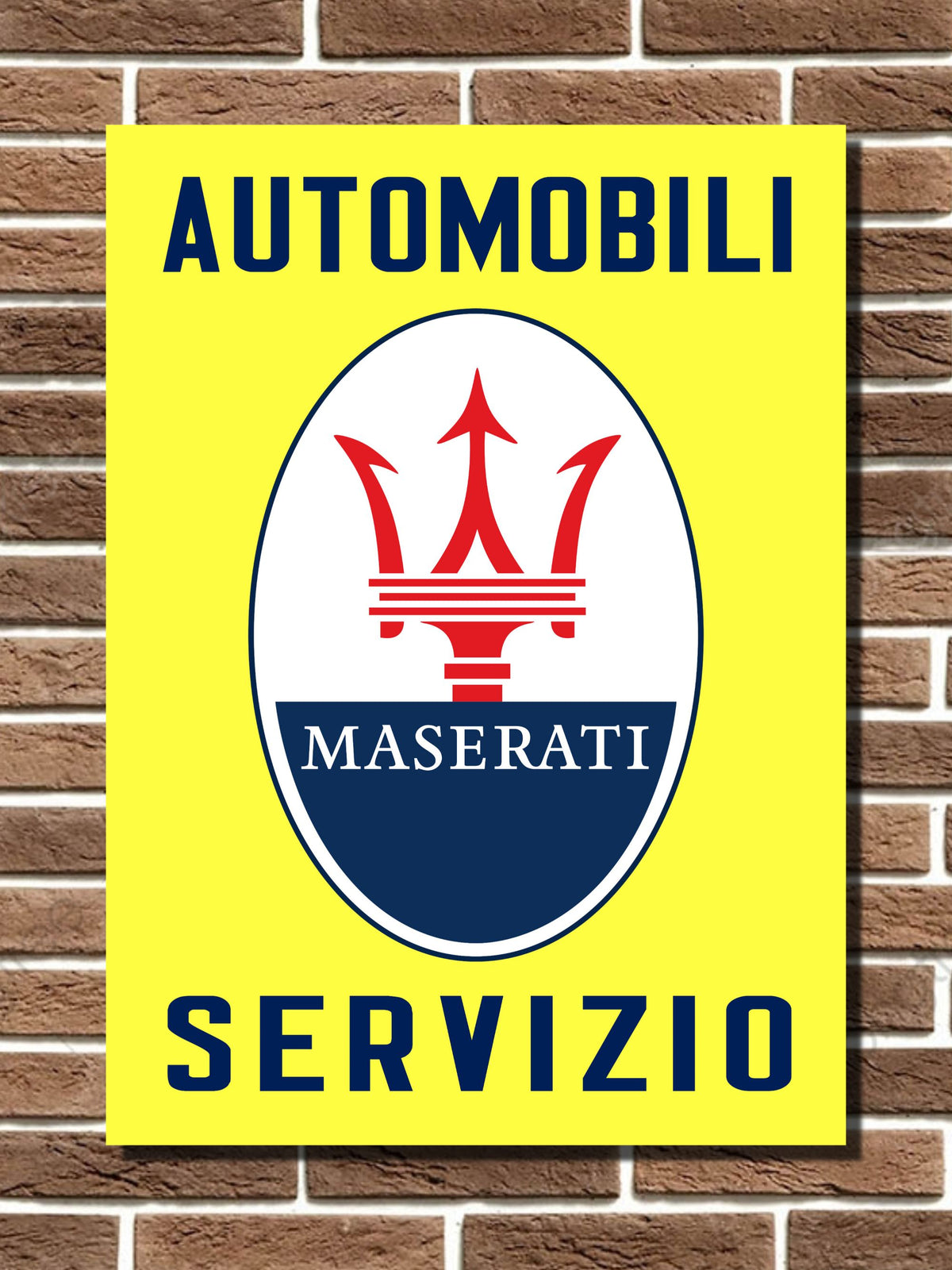 Maserati Automobili Servizio Metal Sign