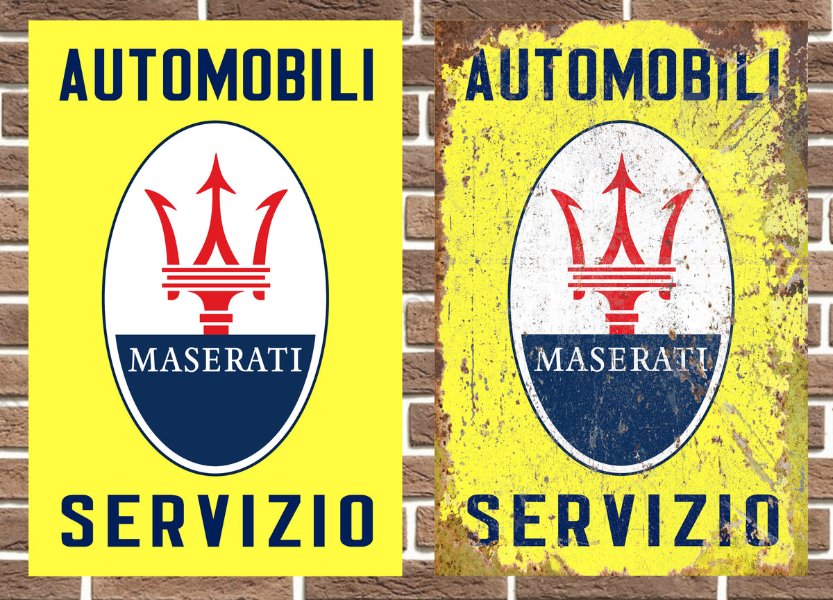 Maserati Automobili Servizio Metal Sign