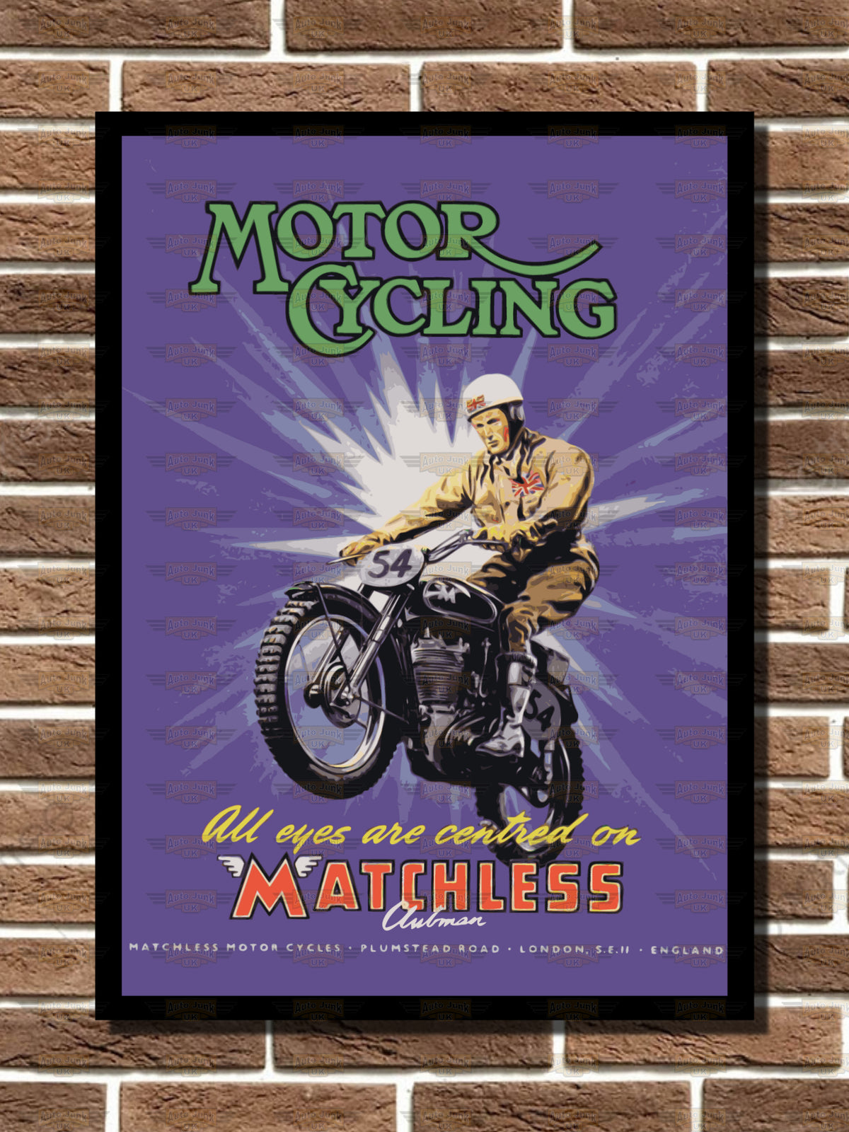 Matchless Motor Cycling Metal Sign