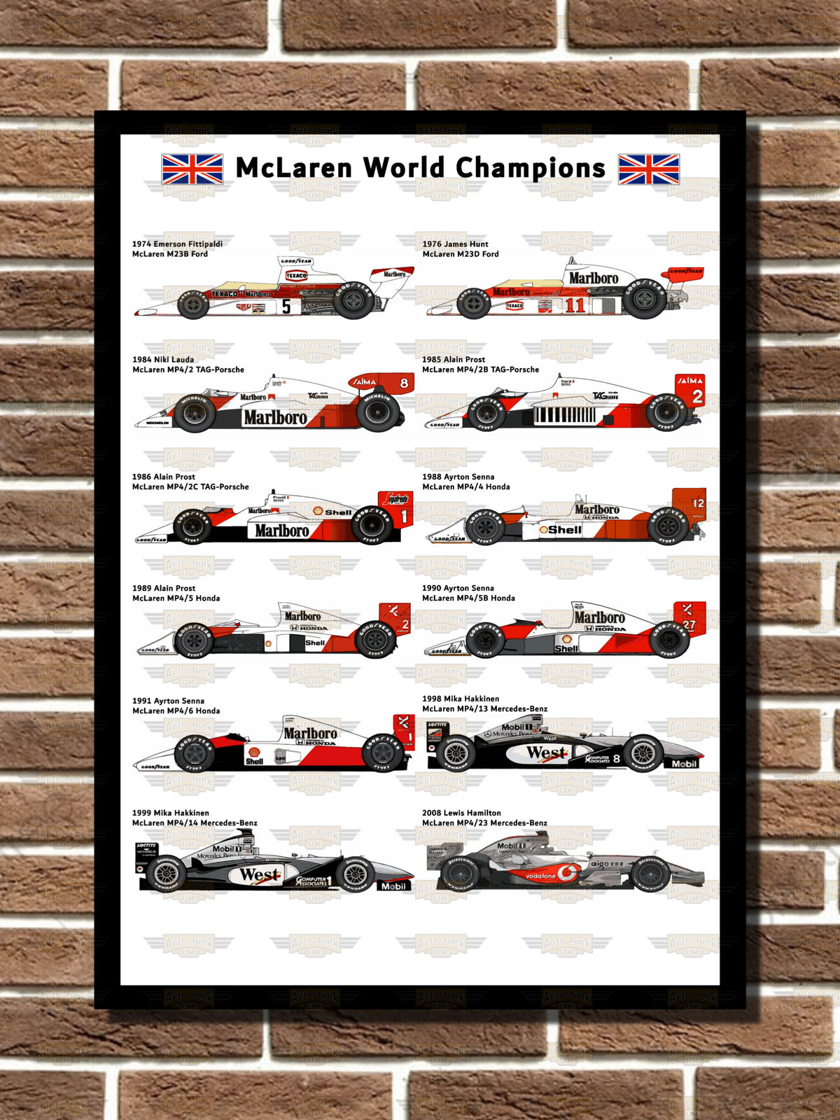 McLaren World Champions Metal Sign