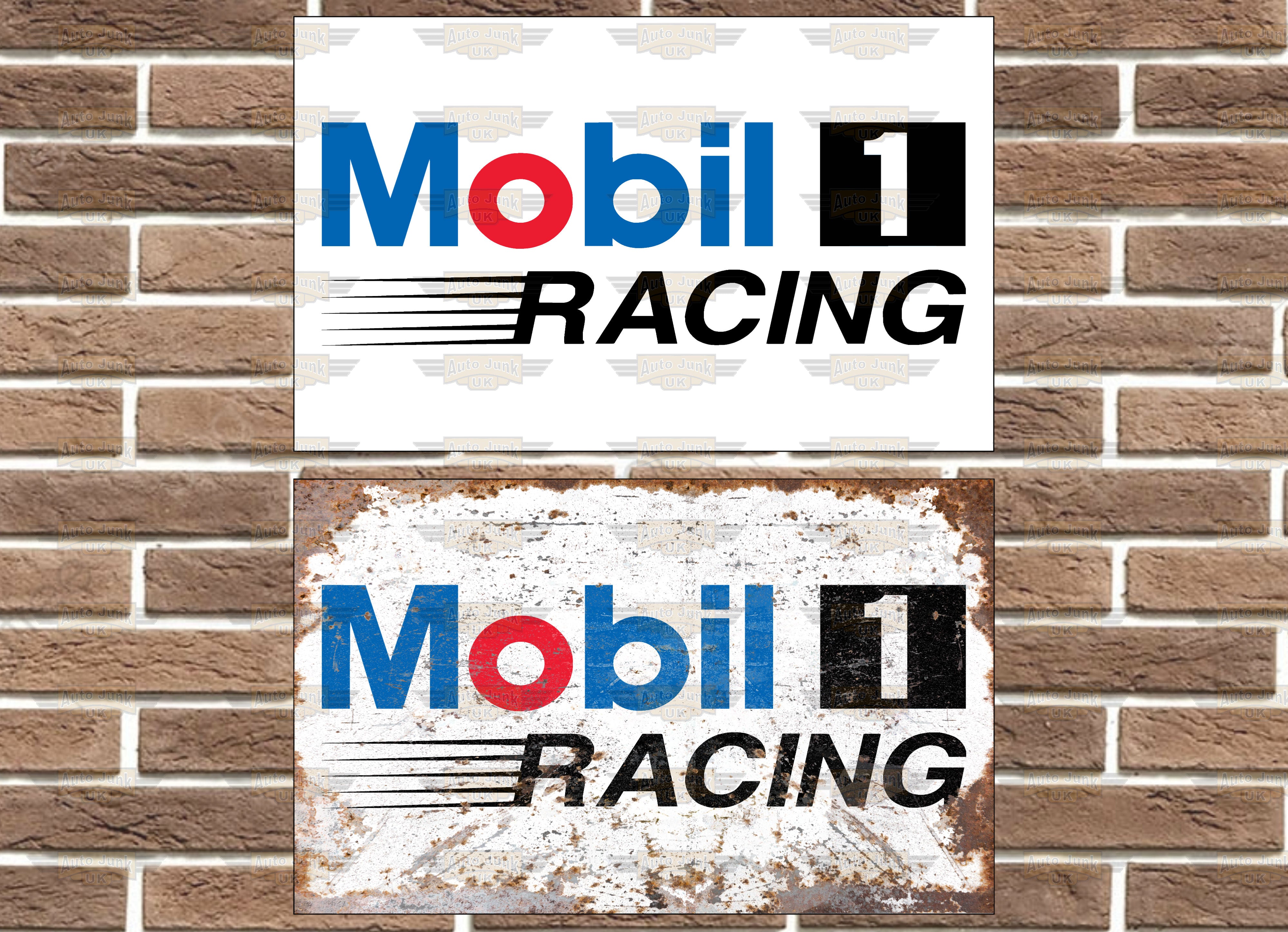 Mobil 1 Racing Metal Sign– Auto Junk UK Ltd