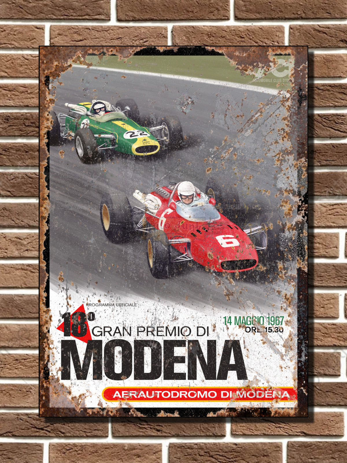 Modena Grand Prix Metal Sign