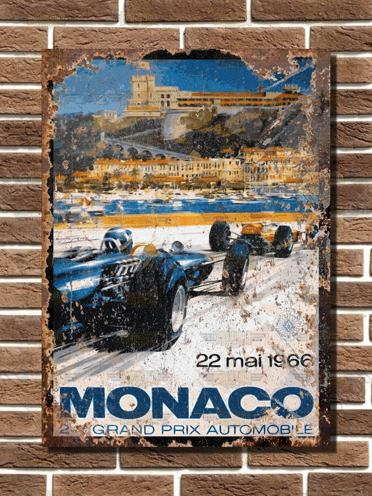 Monaco Grand Prix Art Print Metal Sign II
