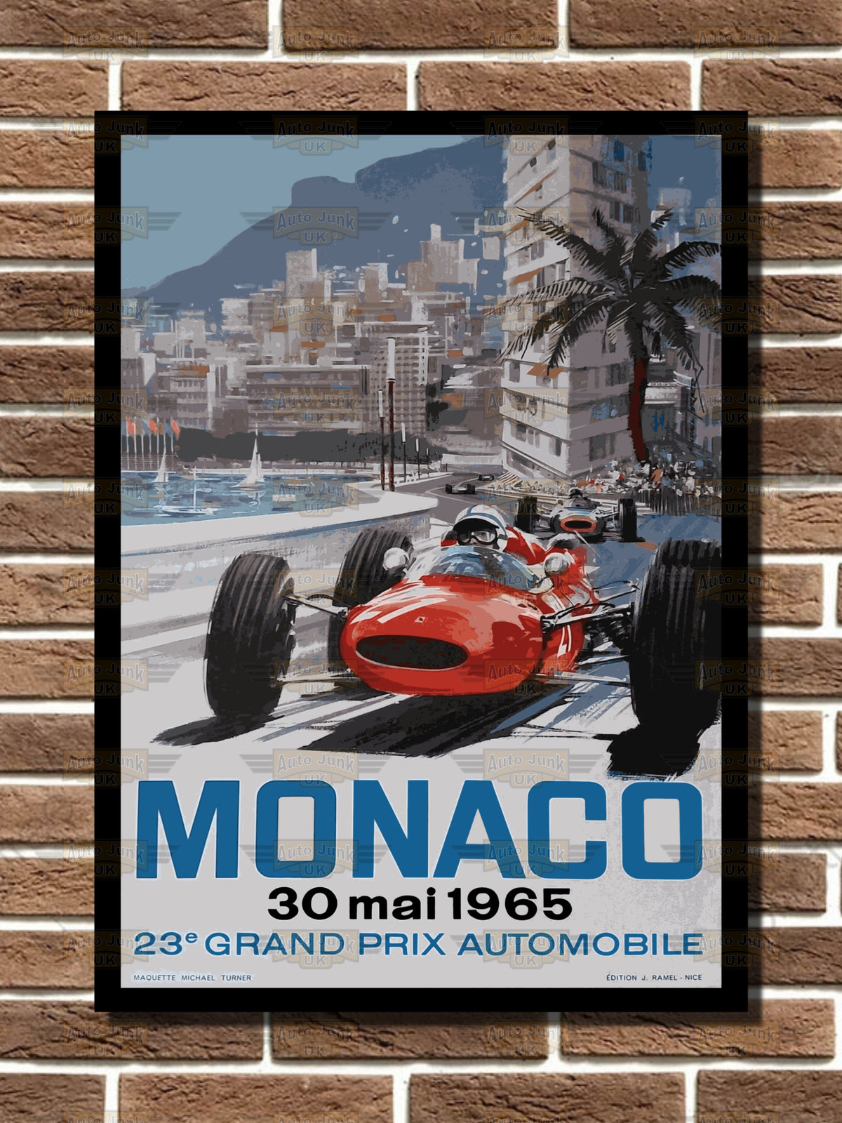Monaco Grand Prix Art Print Metal Sign