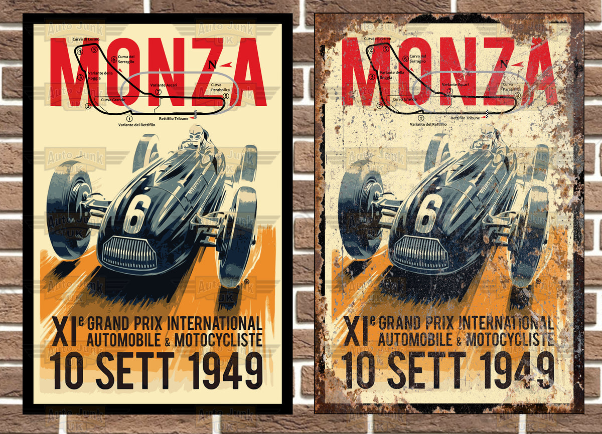 Monza Art Print Metal Sign
