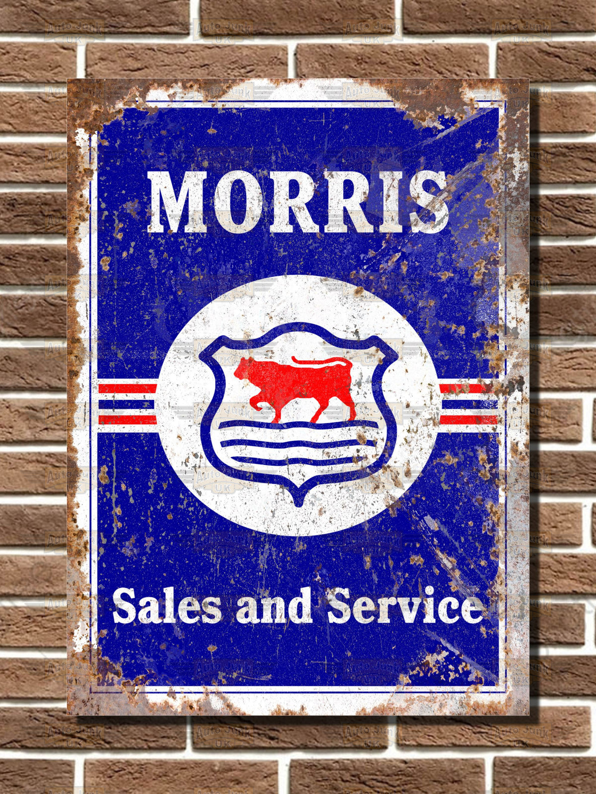 Morris Sales & Service Metal Sign